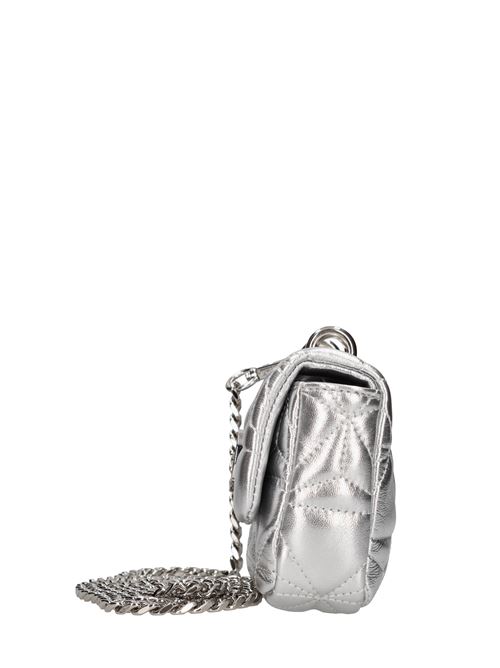 Borsa in pelle laminata LA CARRIE | SHINY MINI SHOULDER BAG LAMINATEDARGENTO